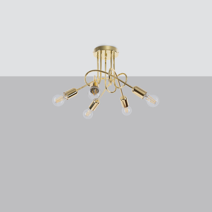 Kronleuchter LOOP 5 gold glänzend