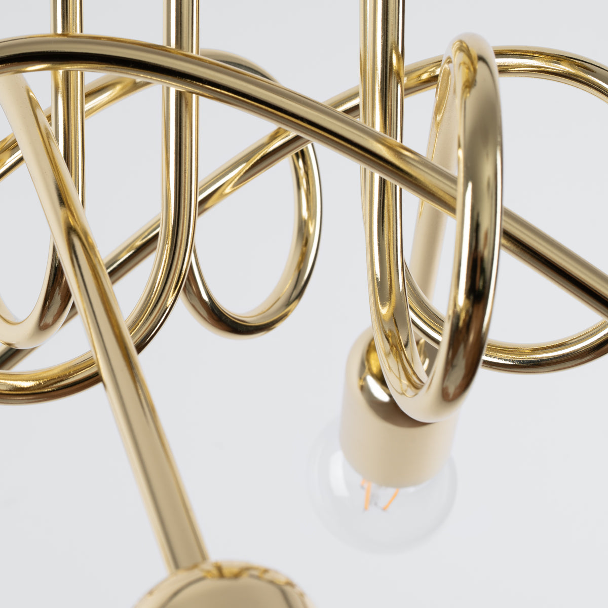 Chandelier LOOP 5 glossy gold