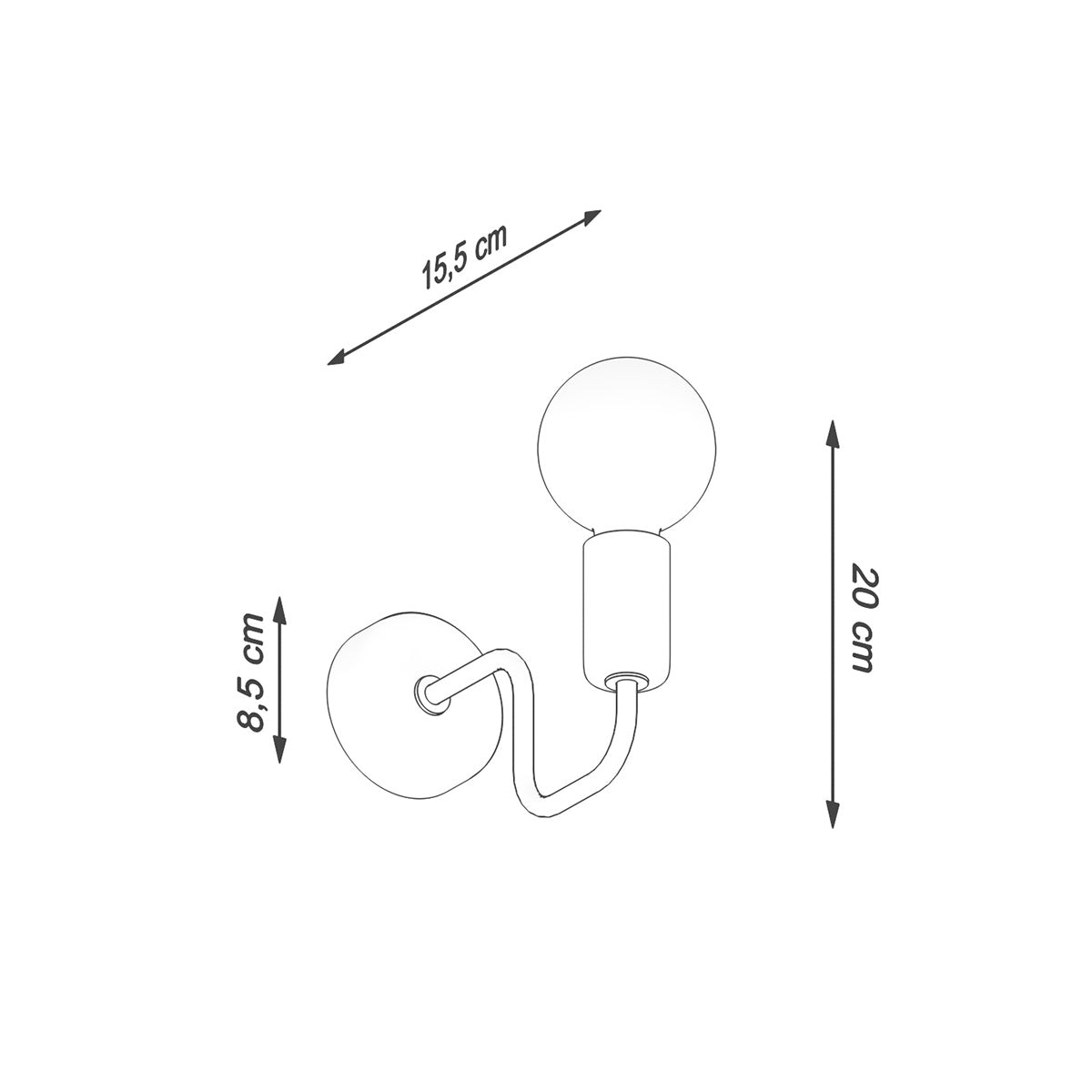 Wall lamp VECTOR black