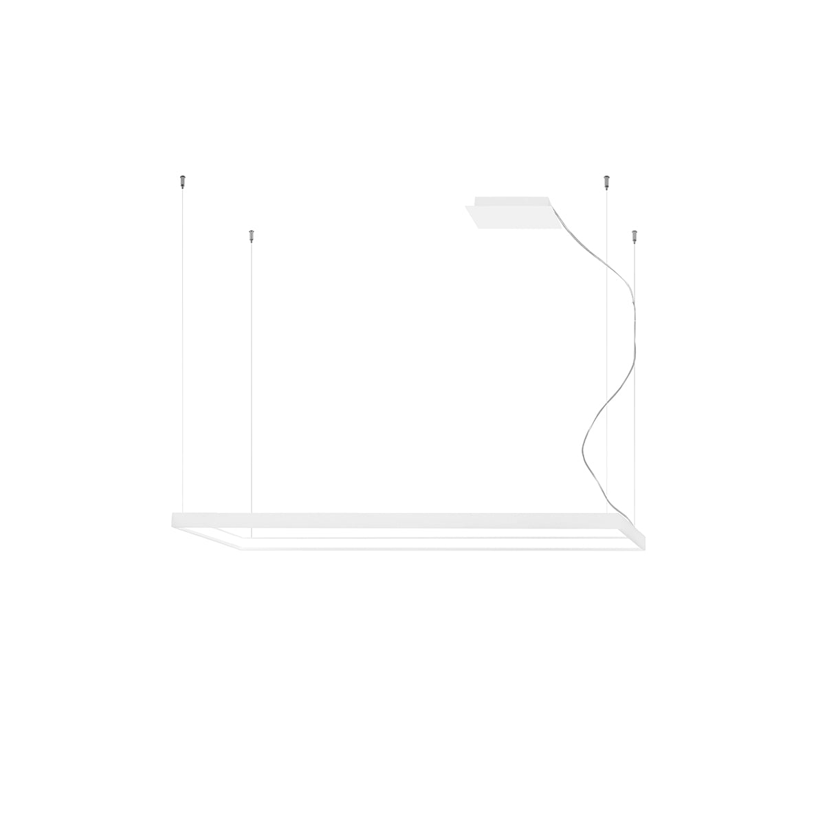 Modern LED Chandelier TUULA L – White, 4000K Light, Elegant Ceiling Design