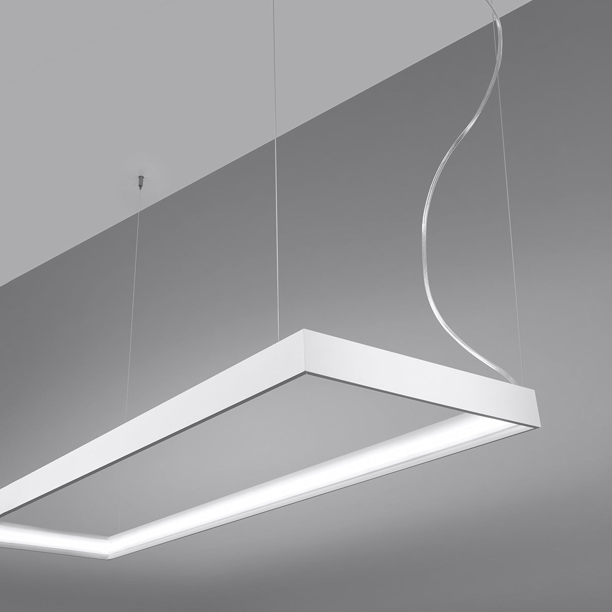Modern LED Chandelier TUULA L – White, 4000K Light, Elegant Ceiling Design