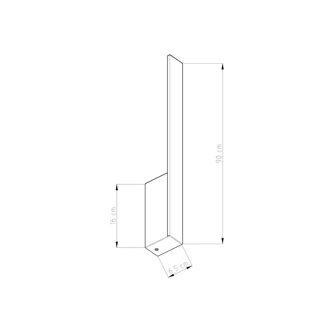 Wall lamp LAHTI L black 4000K