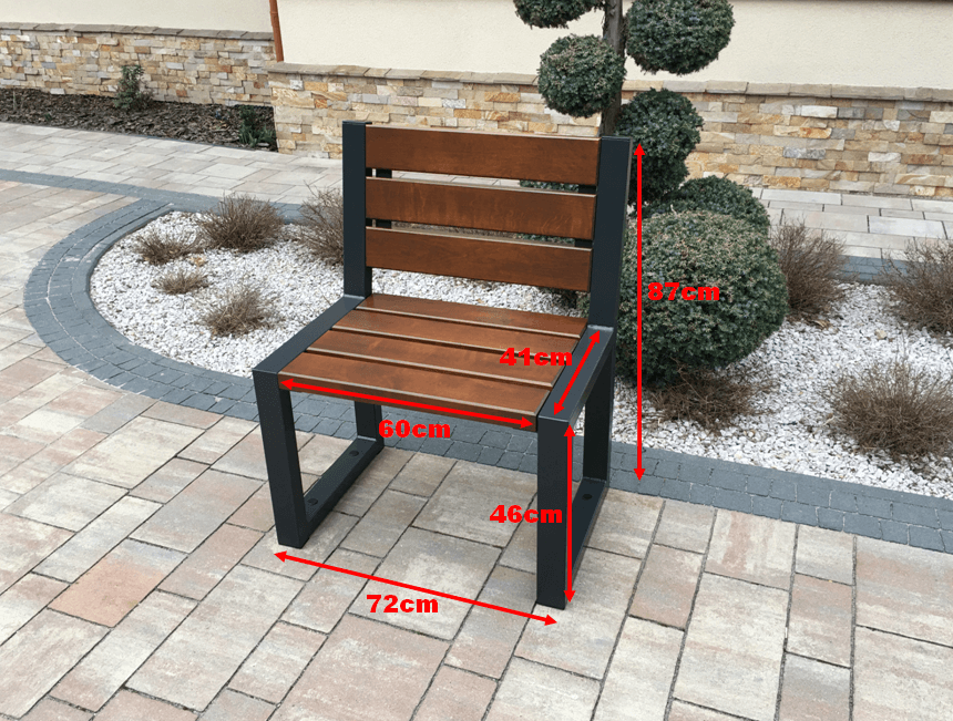 Contemporary Garden Dining Set Success 1x square table 2x chairs with a backrest - Diamond Work Sp. z o.o.