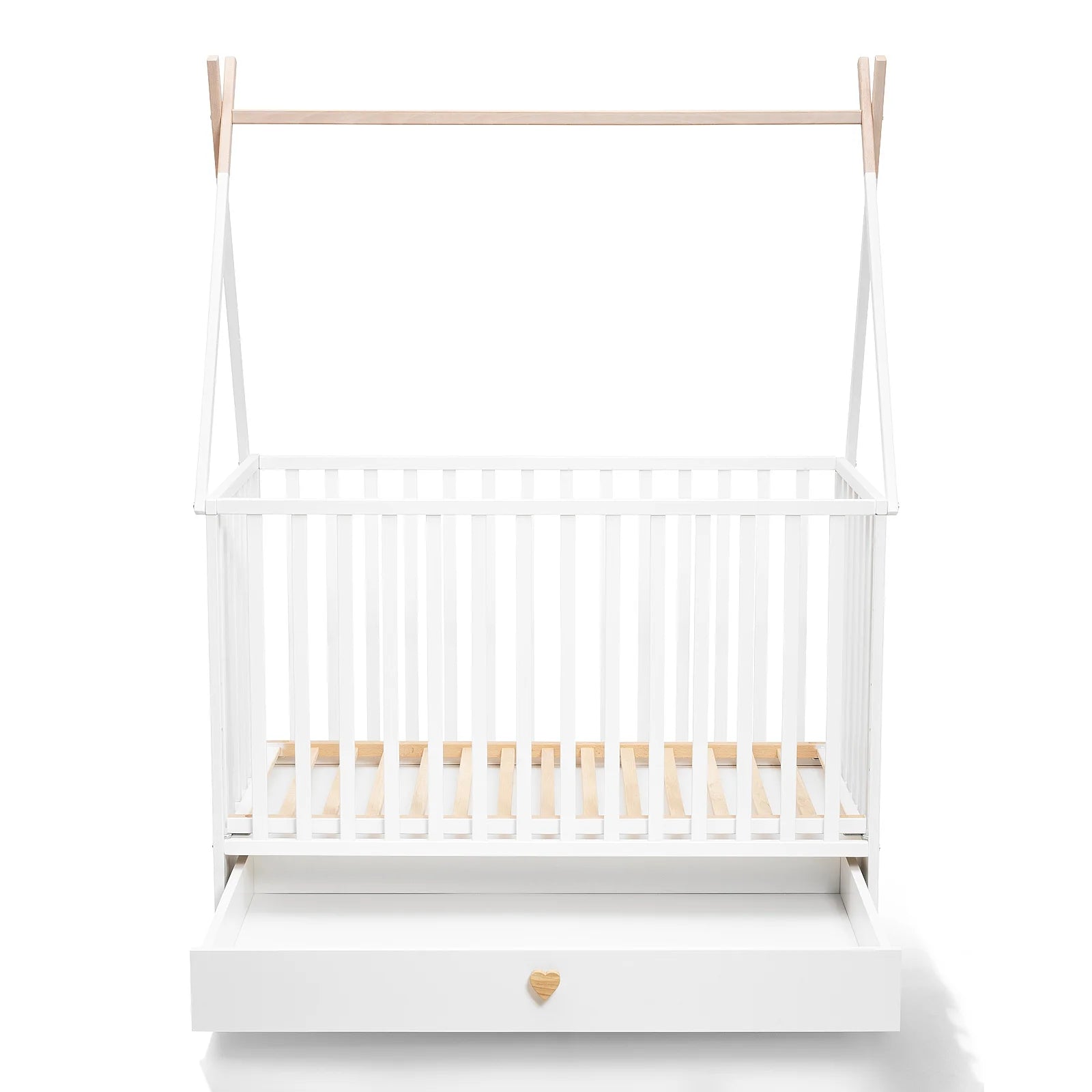Baby Crib with Drawer & Wheels Tipi-Inspired Design - Diamond Work Sp. z o.o.