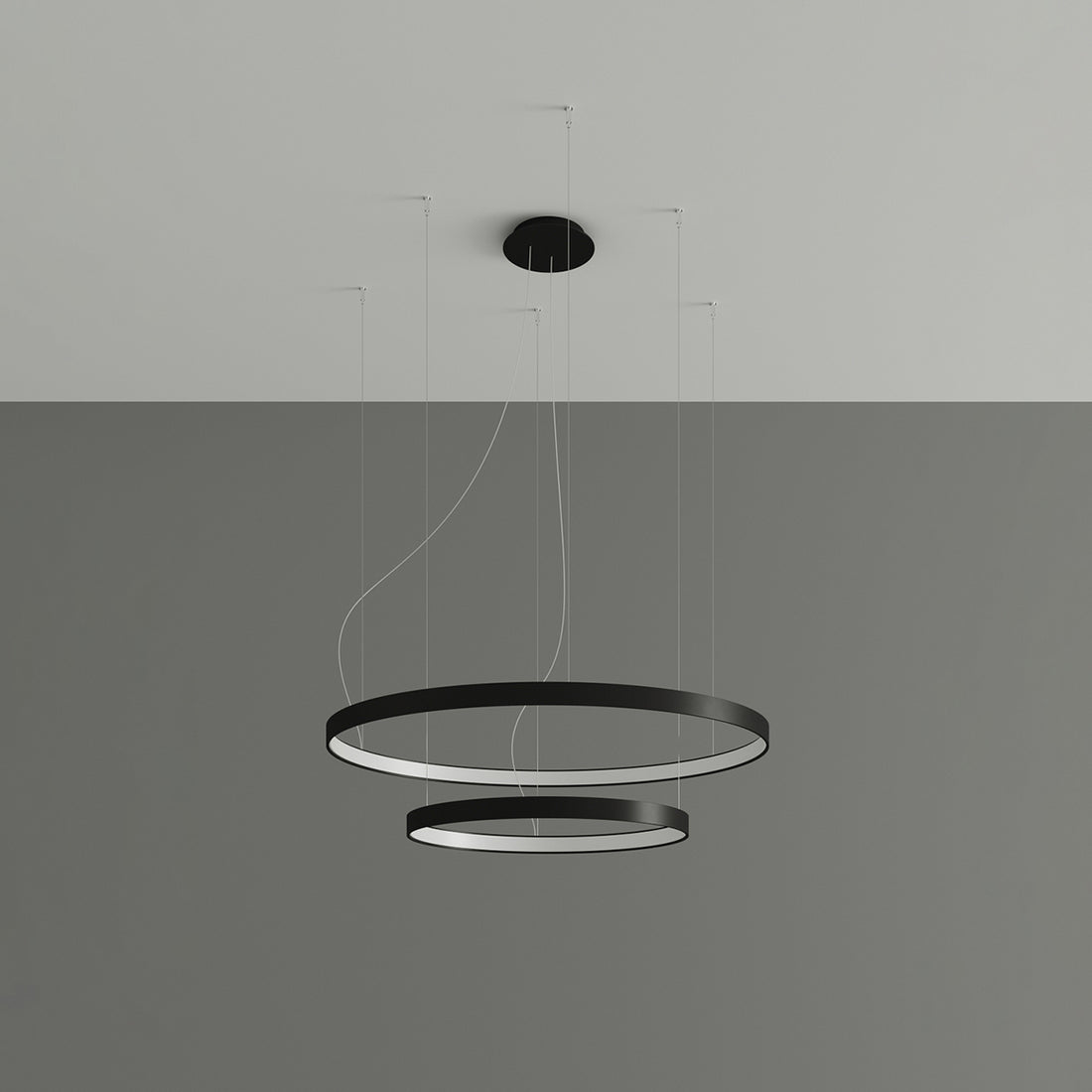 Żyrandol RIO 2 55/78 czarny LED 4000K