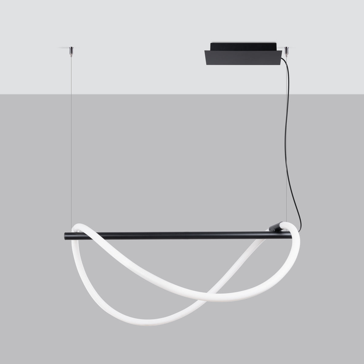 Pendant lamp GALAKSE 84 black LED 2700-6500K