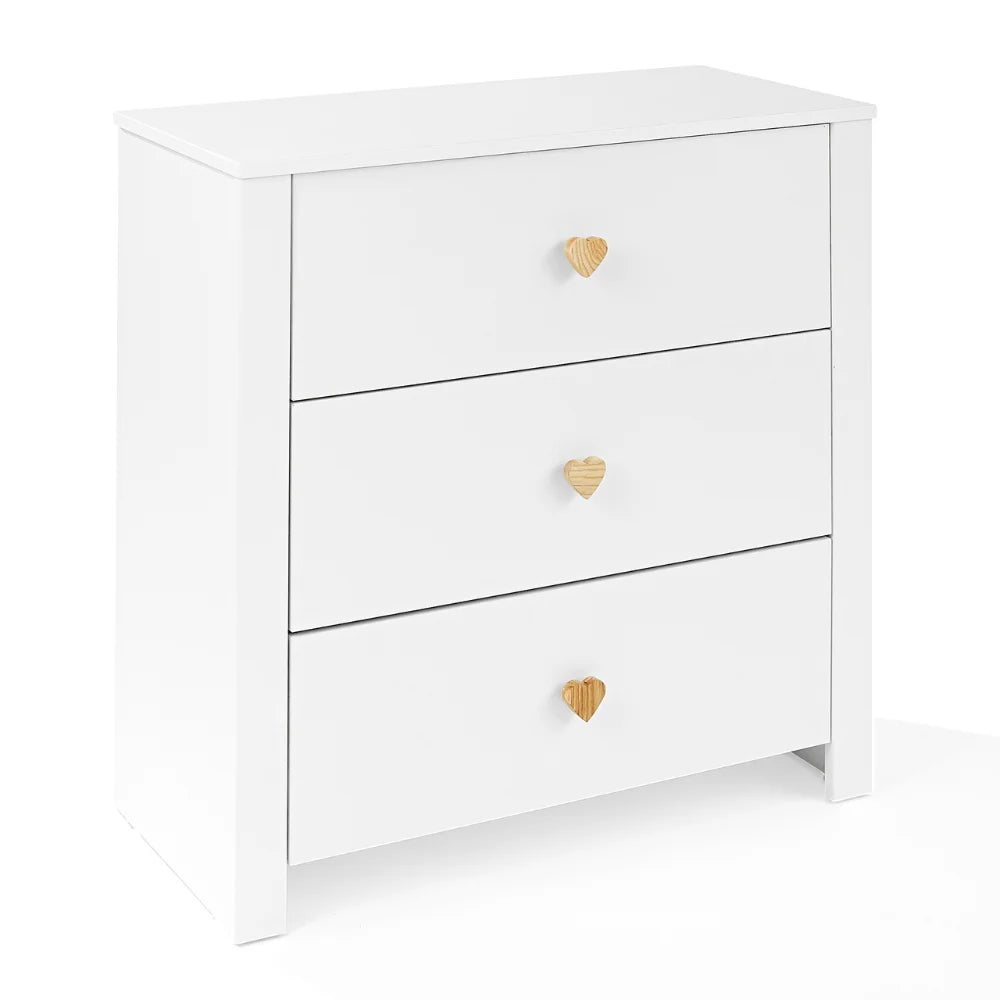Functional Nursery Storage little heart White Dresser - Diamond Work Sp. z o.o.