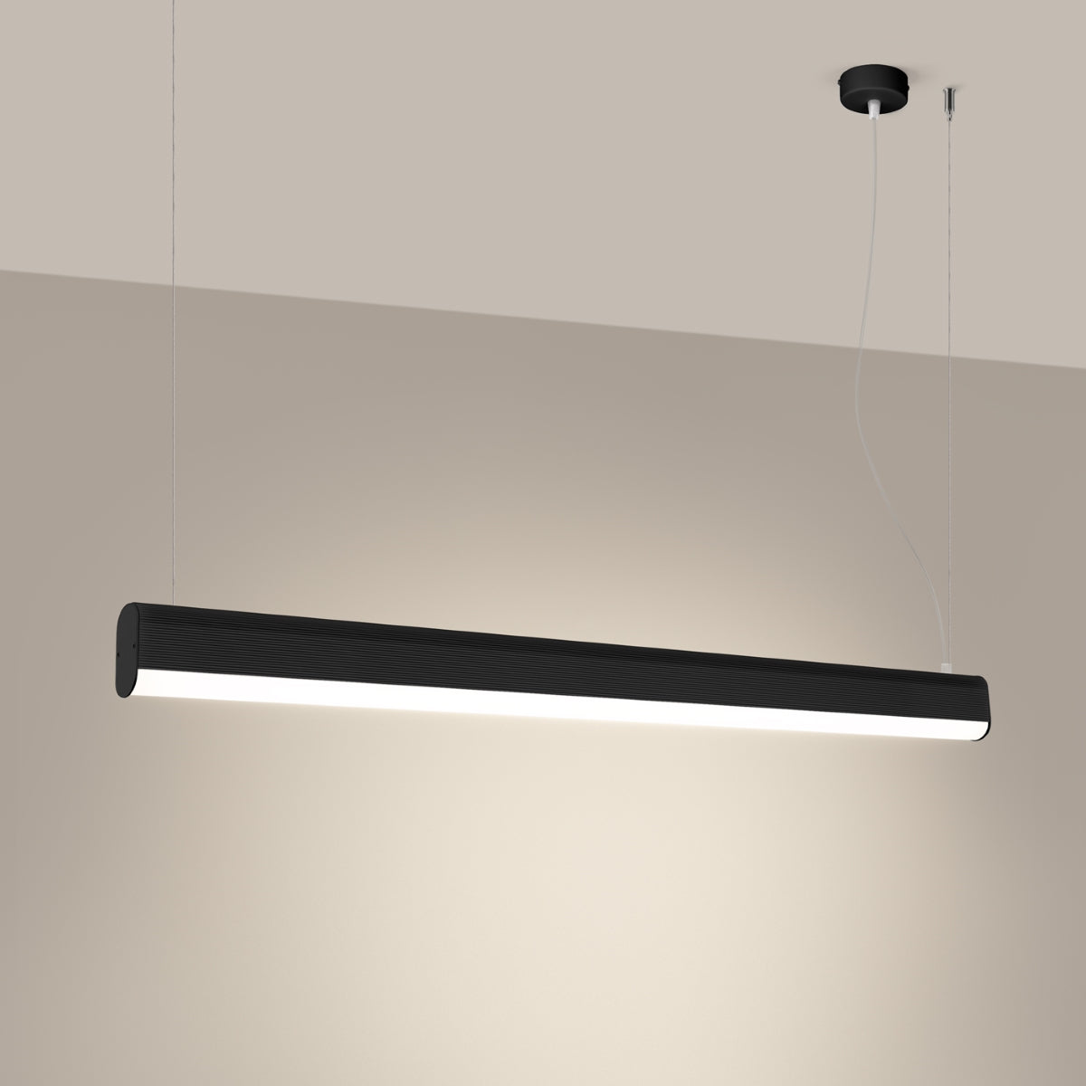 Pendant lamp FARGE black LED 3000K