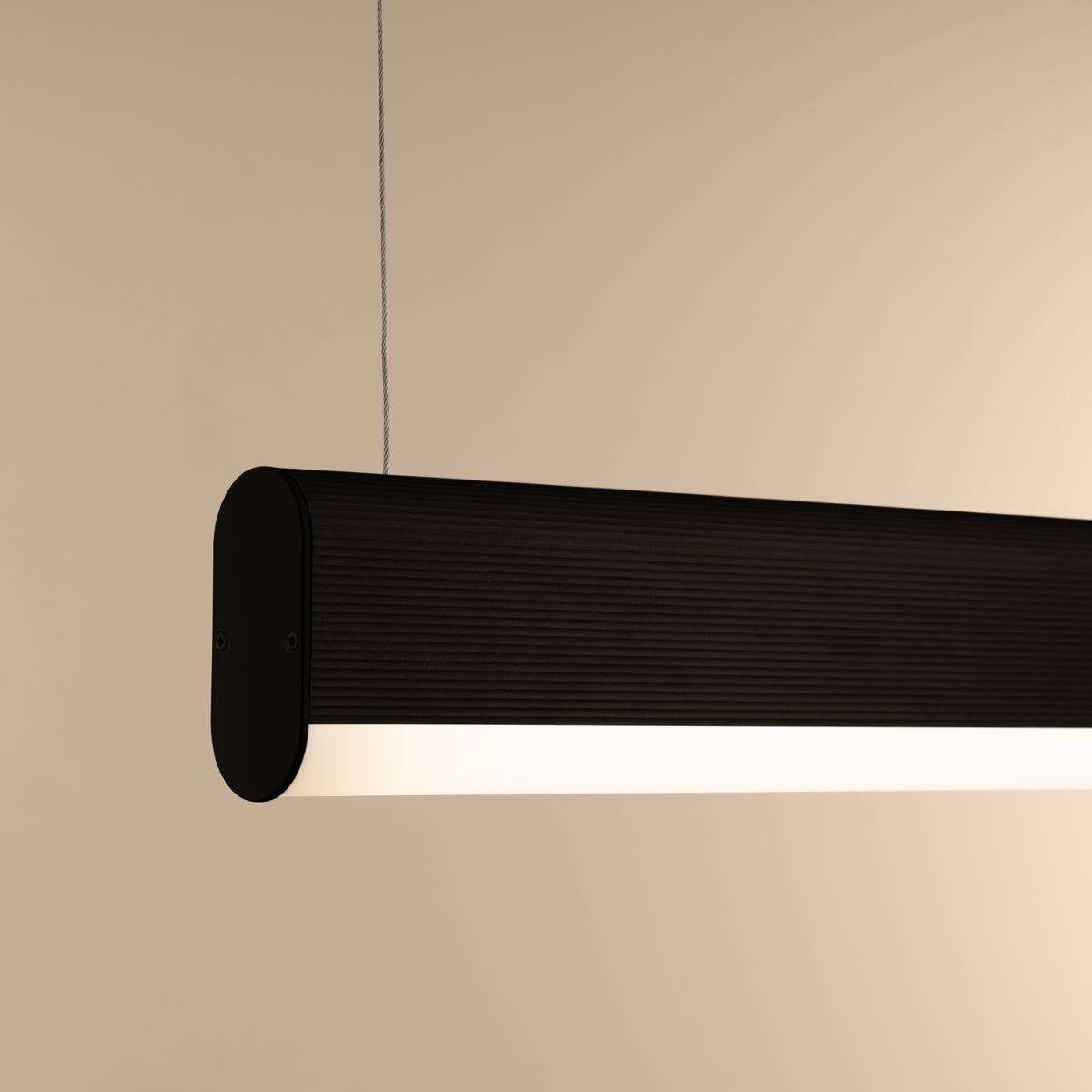 Pendant lamp FARGE black LED 3000K