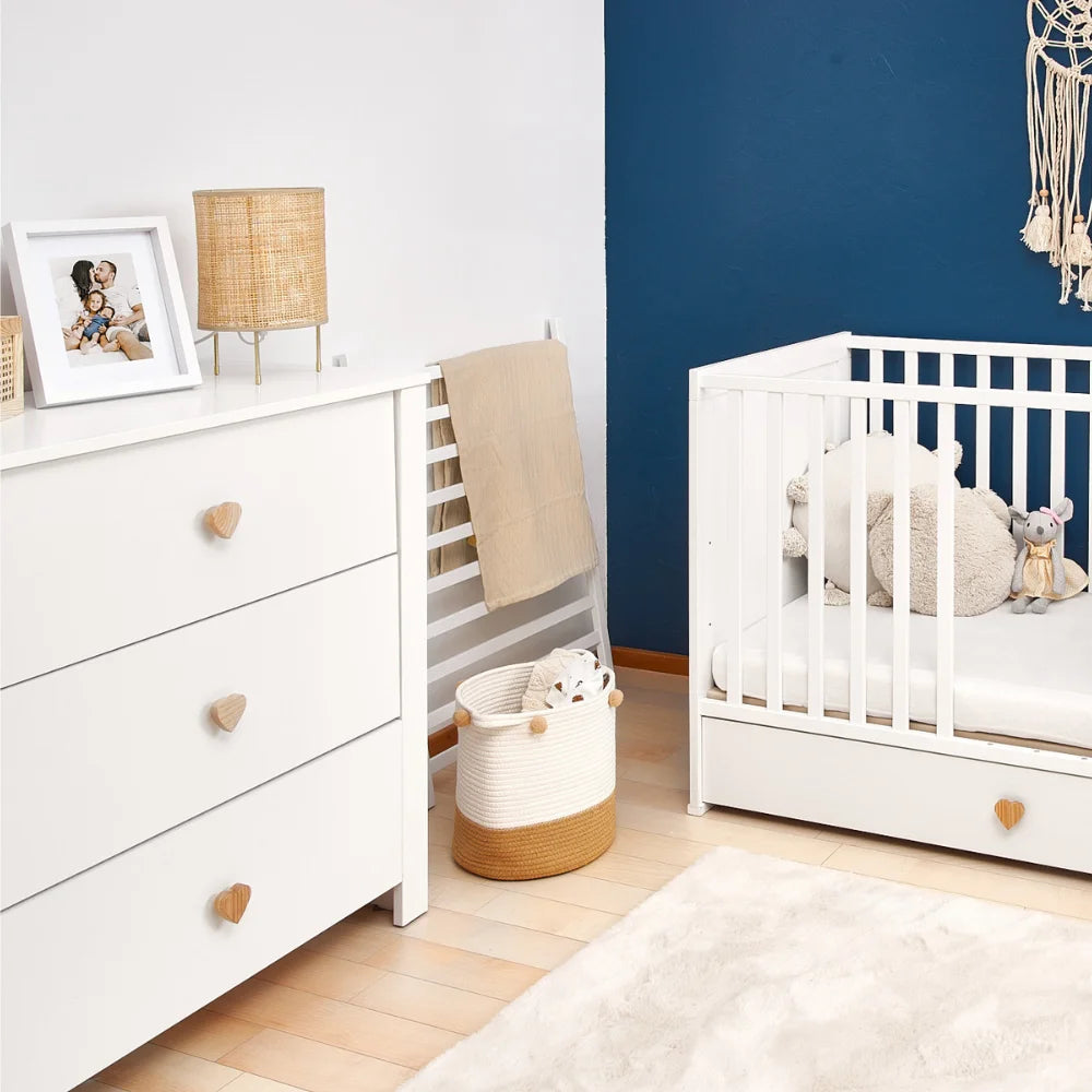 Functional Nursery Storage little heart White Dresser - Diamond Work Sp. z o.o.