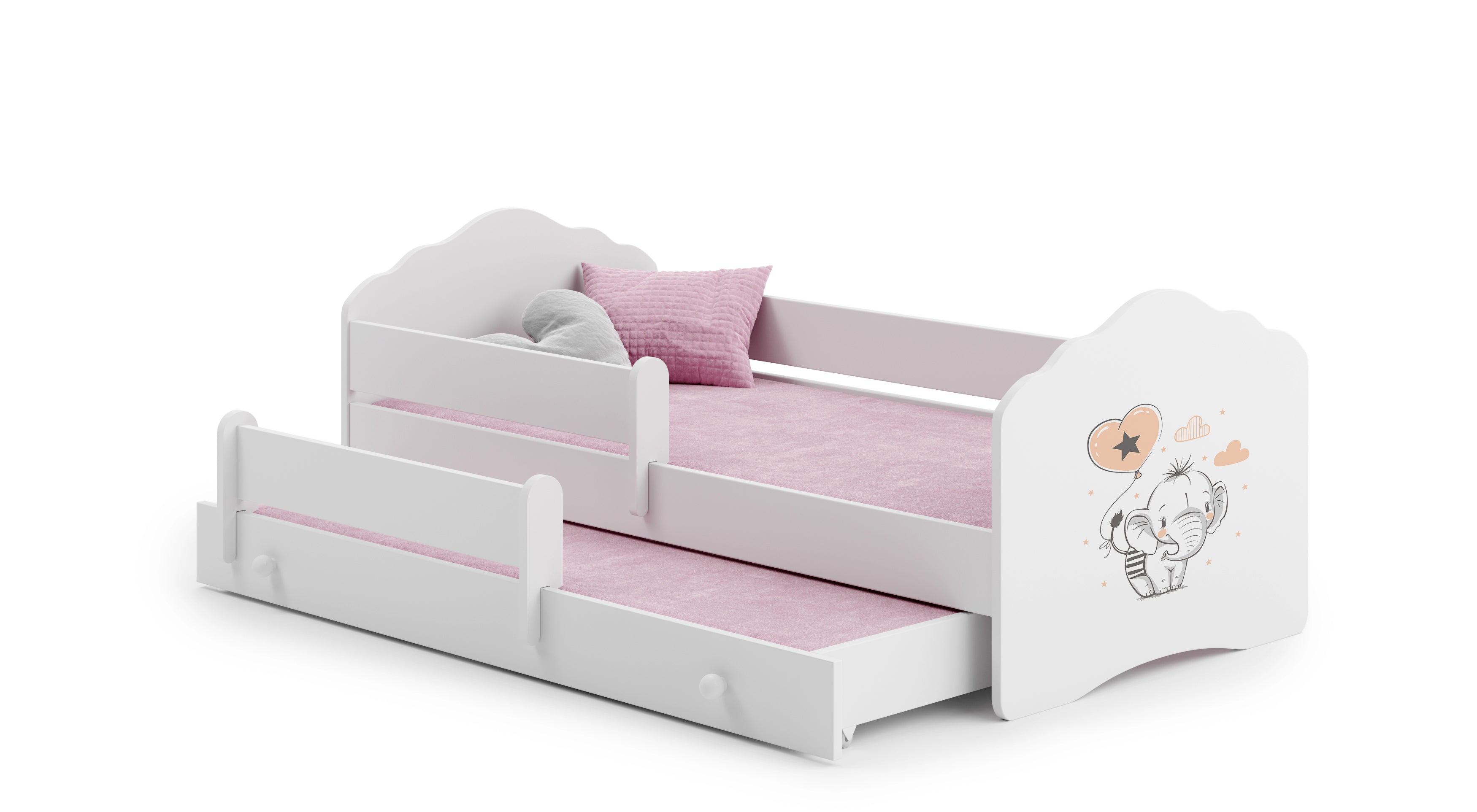 Wave double bed 160x80 - Elephant