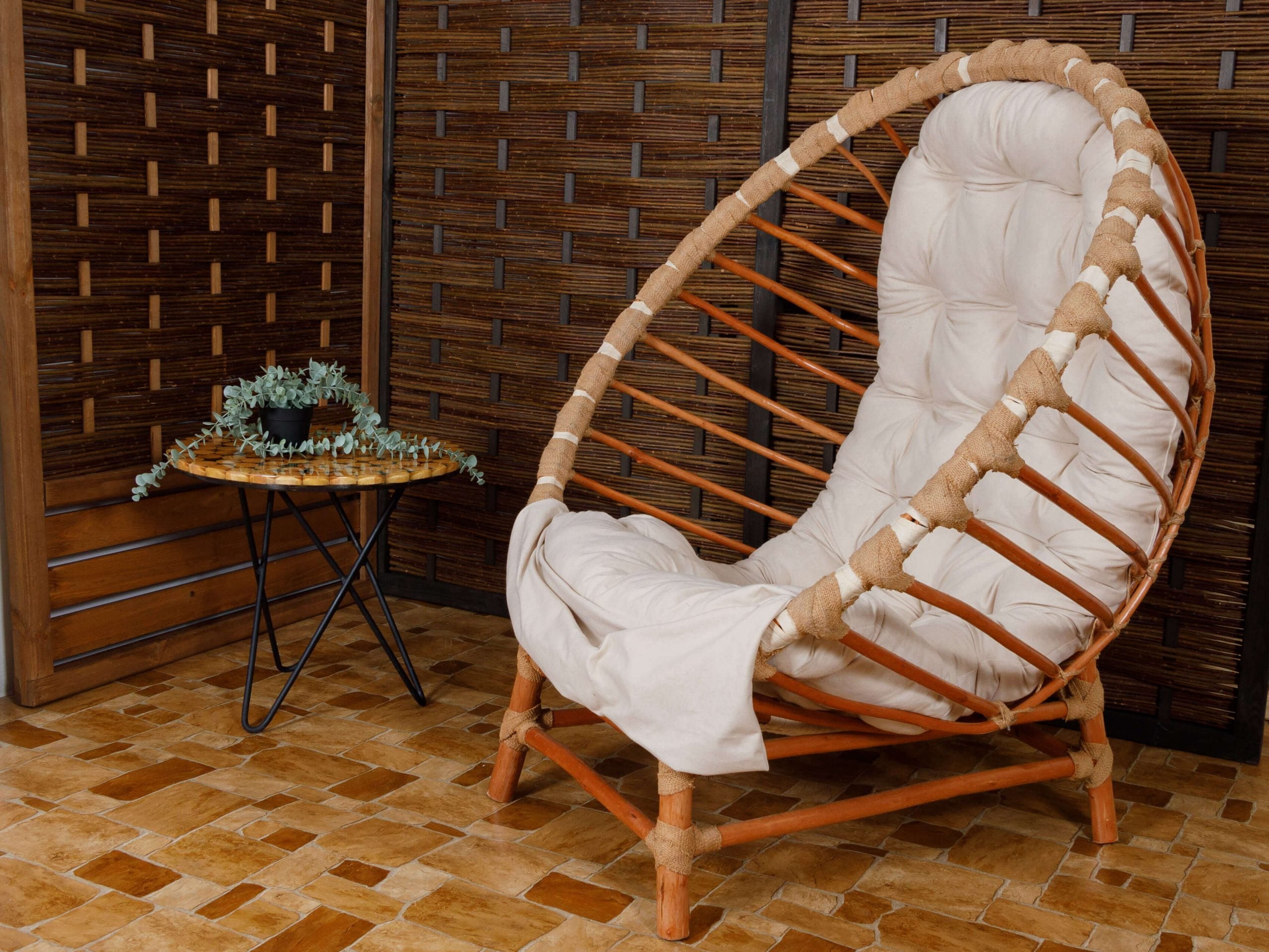 Round Wicker Garden Chair - Diamond Work Sp. z o.o.
