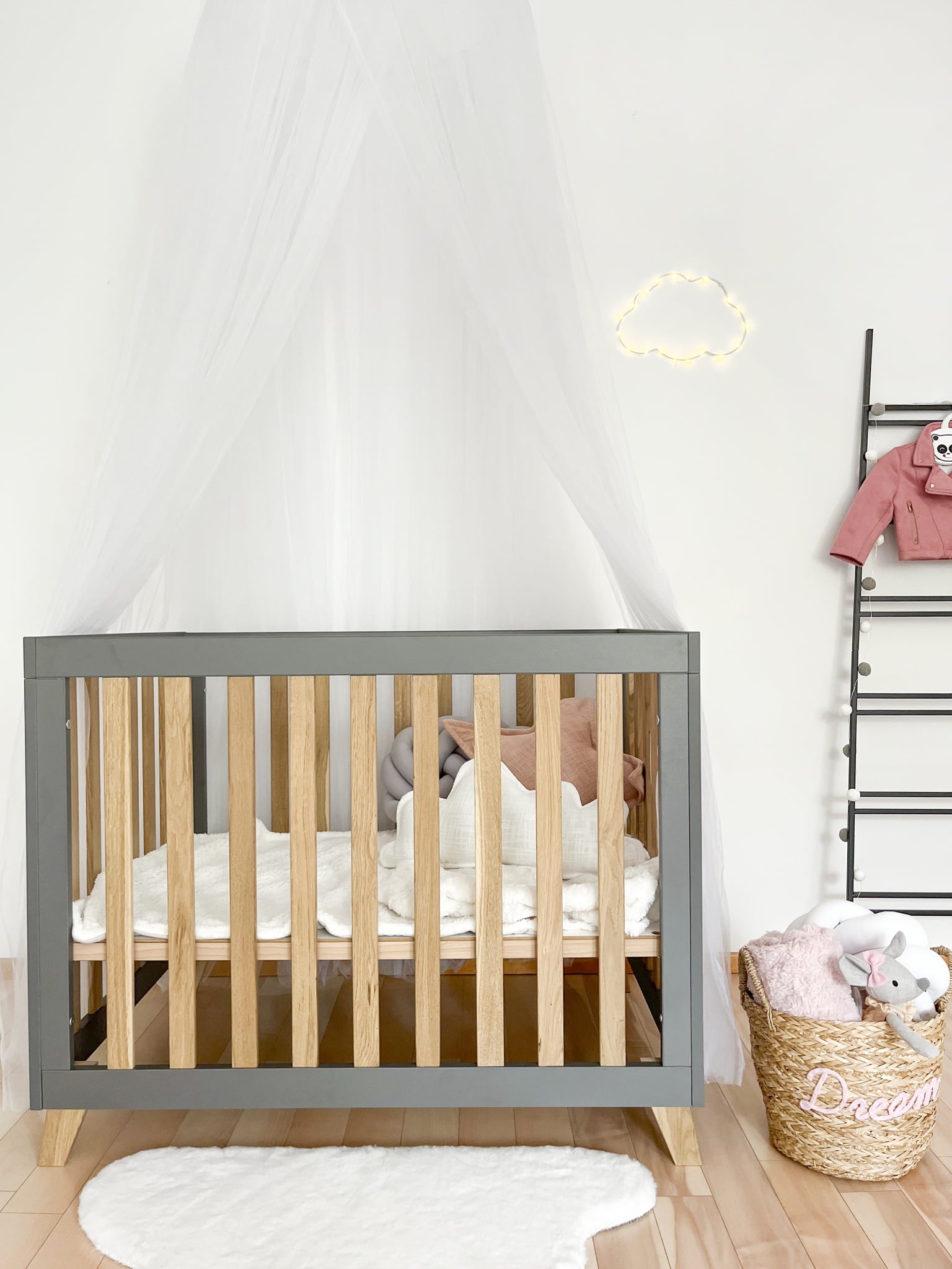 Oak Grey Wooden Playpen - Diamond Work Sp. z o.o.