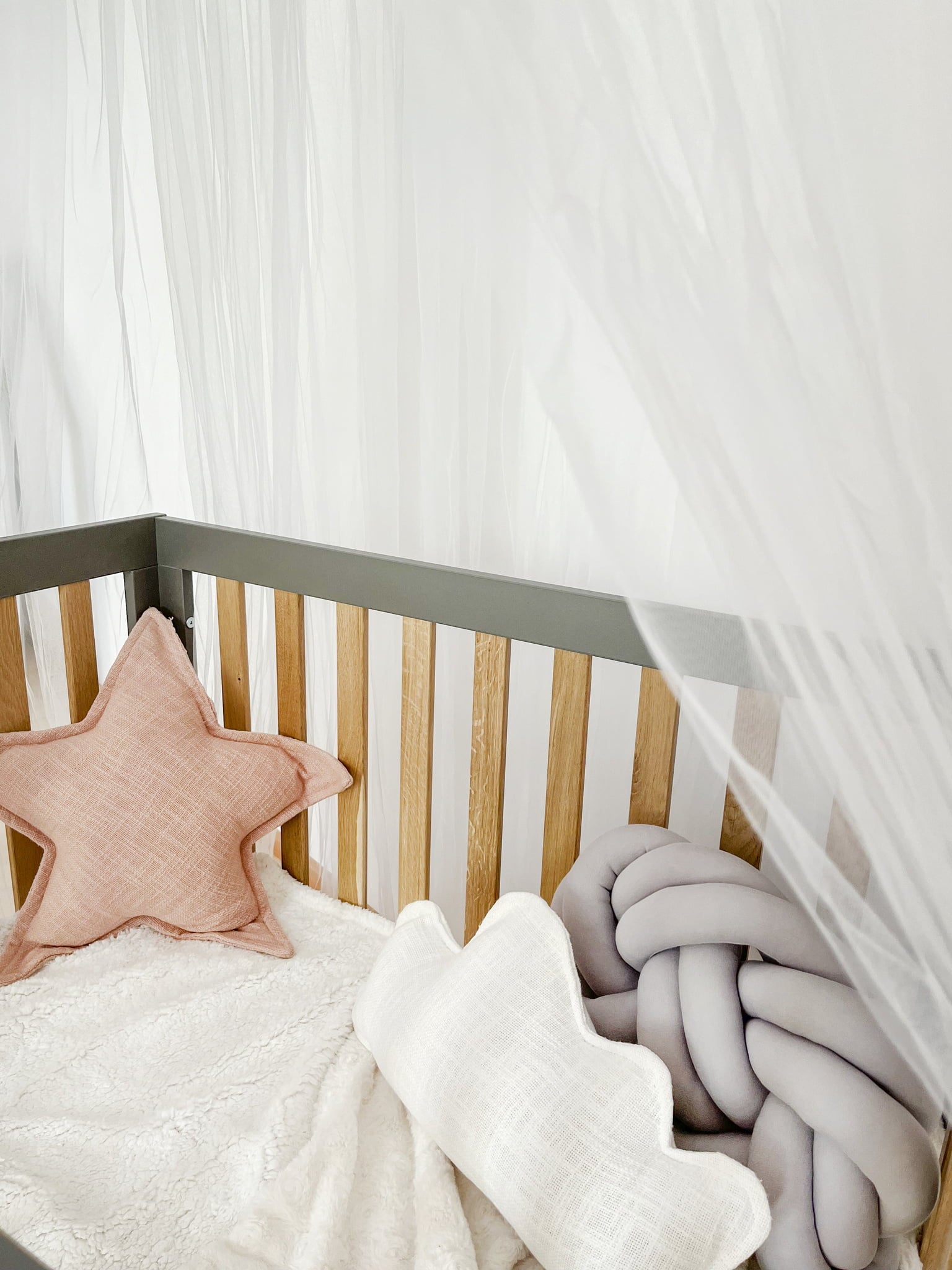 Oak Grey Wooden Playpen - Diamond Work Sp. z o.o.