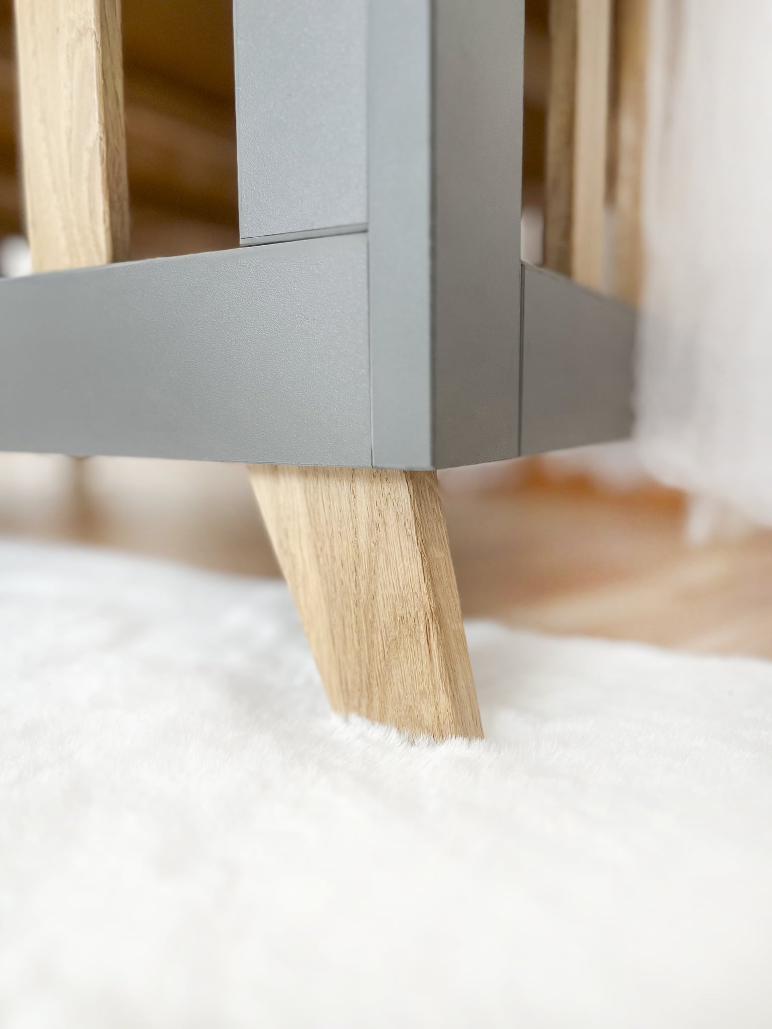 Oak Grey Wooden Playpen - Diamond Work Sp. z o.o.