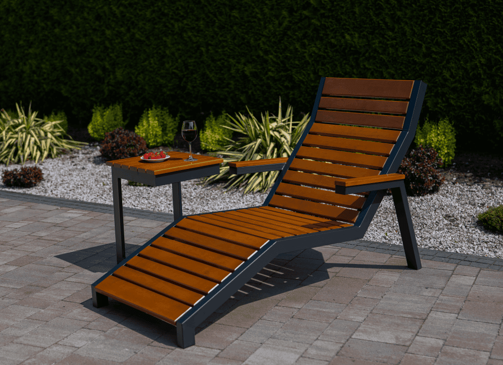 Modern garden lounger without table