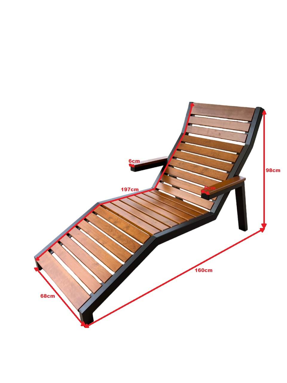 Modern garden lounger with table