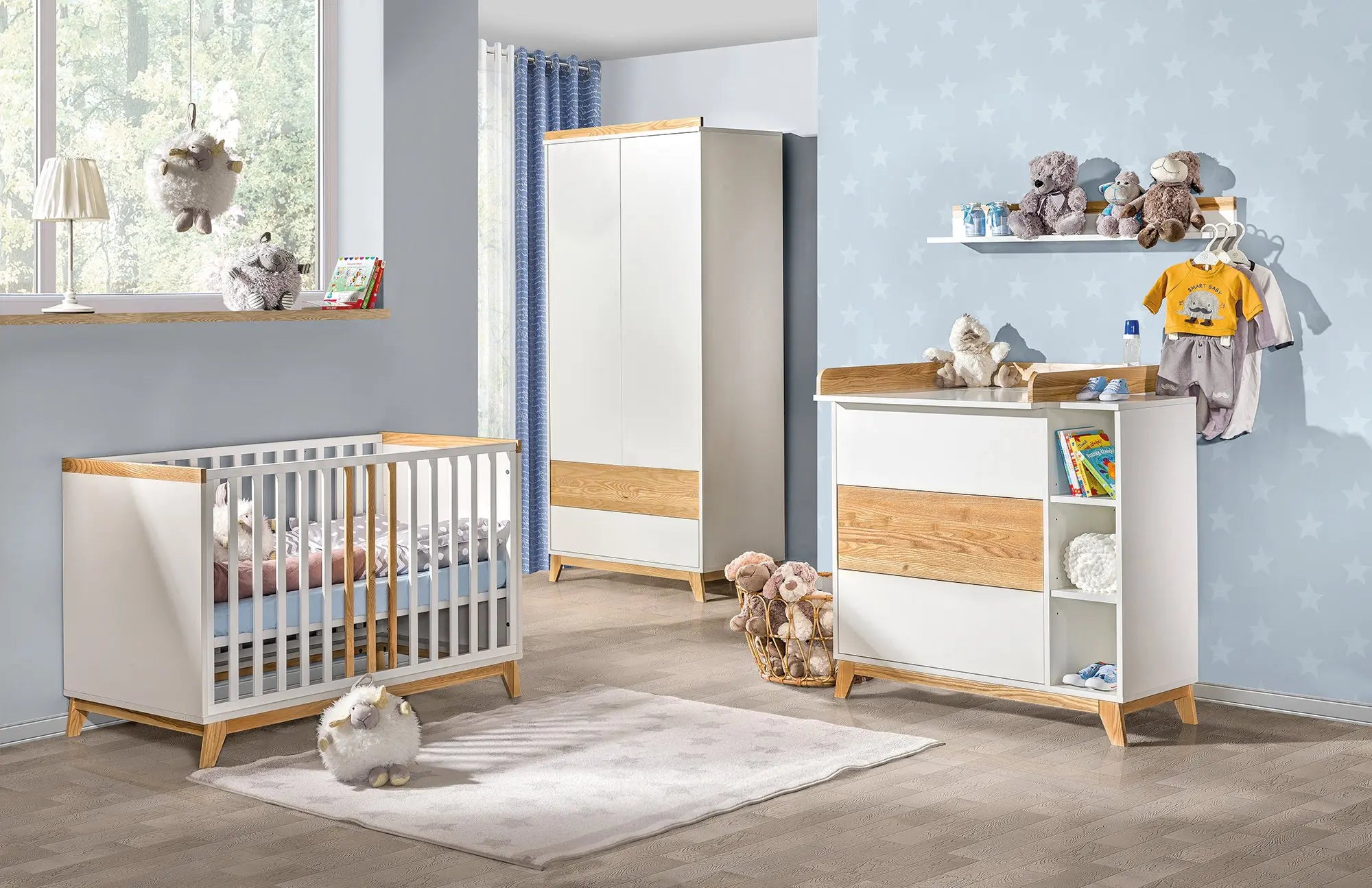 Functional & stylish storage NORDIK White Dresser with Changing Table - Diamond Work Sp. z o.o.