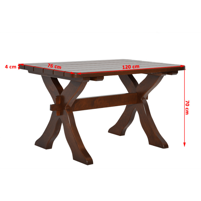 Rustic Bavarian Garden Set  1x table 2x benches - Diamond Work Sp. z o.o.