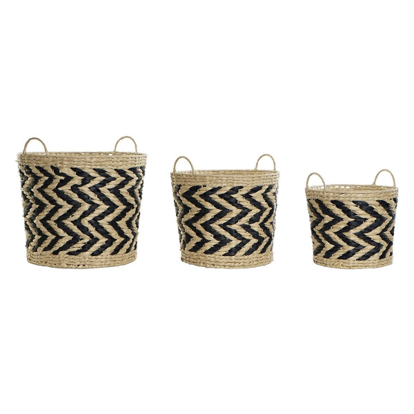 Basket set DKD Home Decor Fibre
