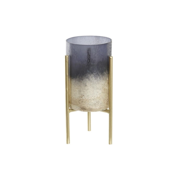 Świecznik DKD Home Decor Kryształ Złoty Metal Dwukolorowy