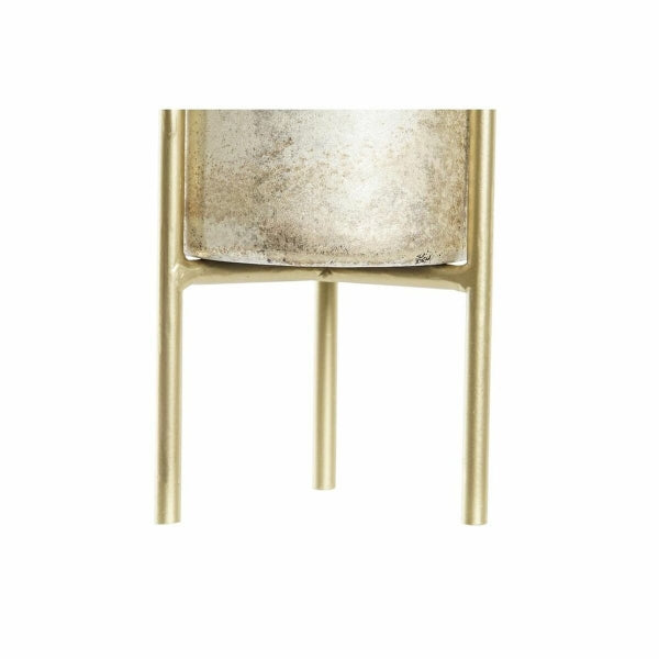 Świecznik DKD Home Decor Kryształ Złoty Metal Dwukolorowy