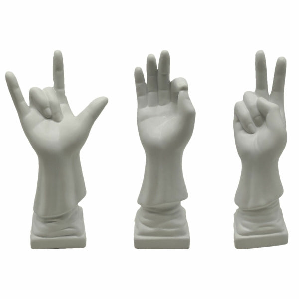 Decorative Figure DKD Home Decor White Hand