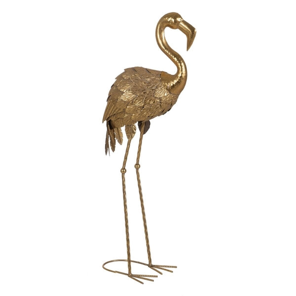 Decorative Figure Golden Pink flamingo