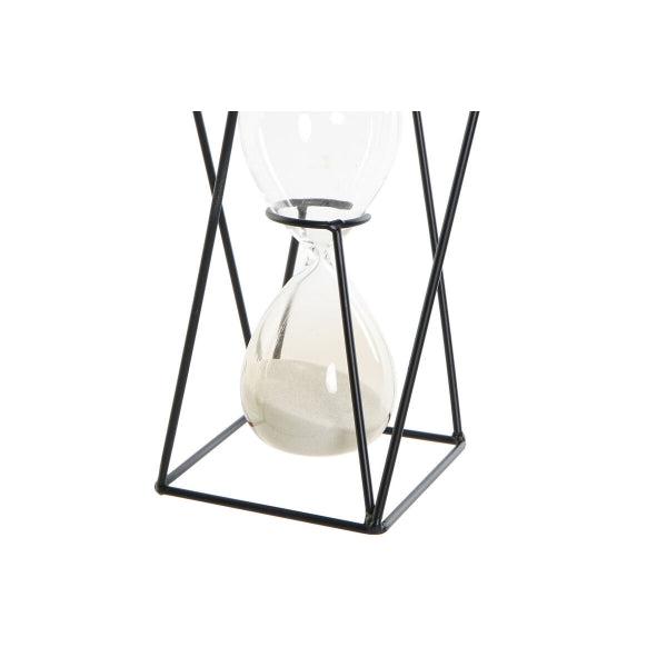Hourglass DKD Home Decor Black Amber Terracotta