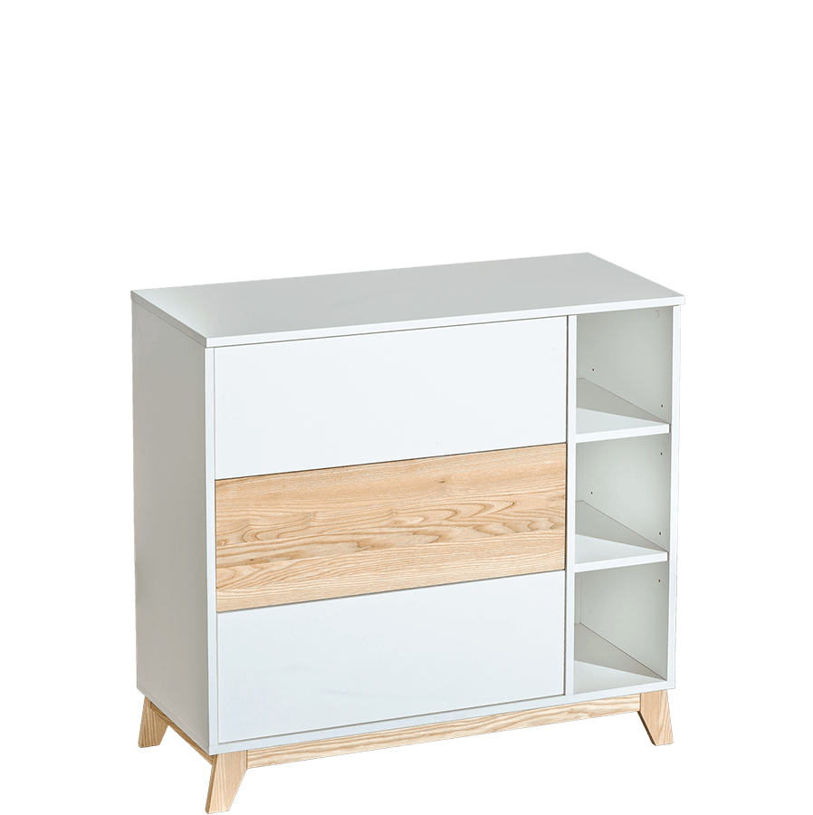 Functional & stylish storage NORDIK White Dresser with Changing Table - Diamond Work Sp. z o.o.