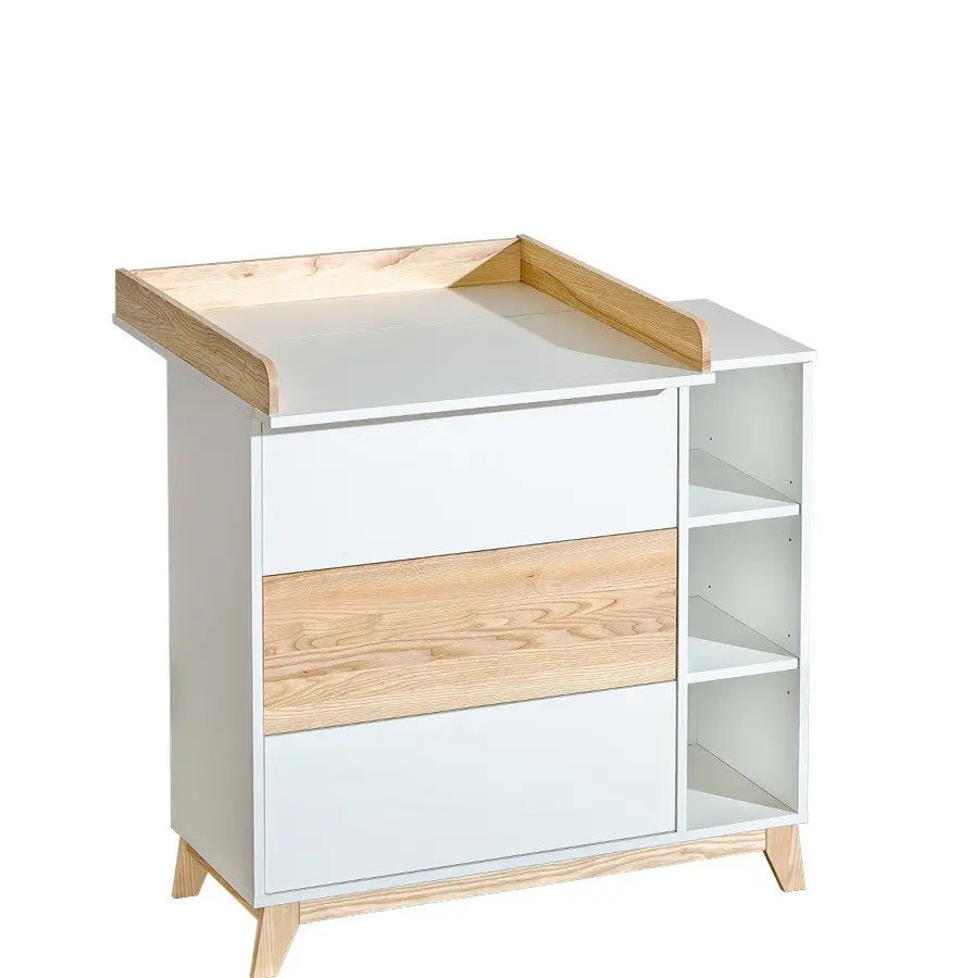Functional & stylish storage NORDIK White Dresser with Changing Table - Diamond Work Sp. z o.o.