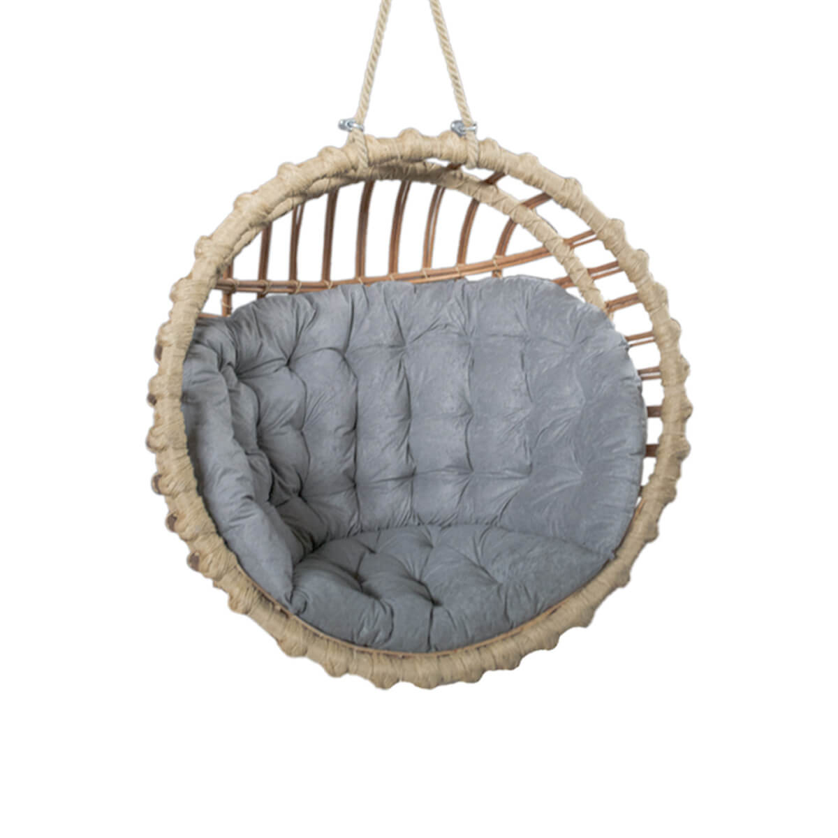 Hanging Round Wicker Basket Chair - Diamond Work Sp. z o.o.