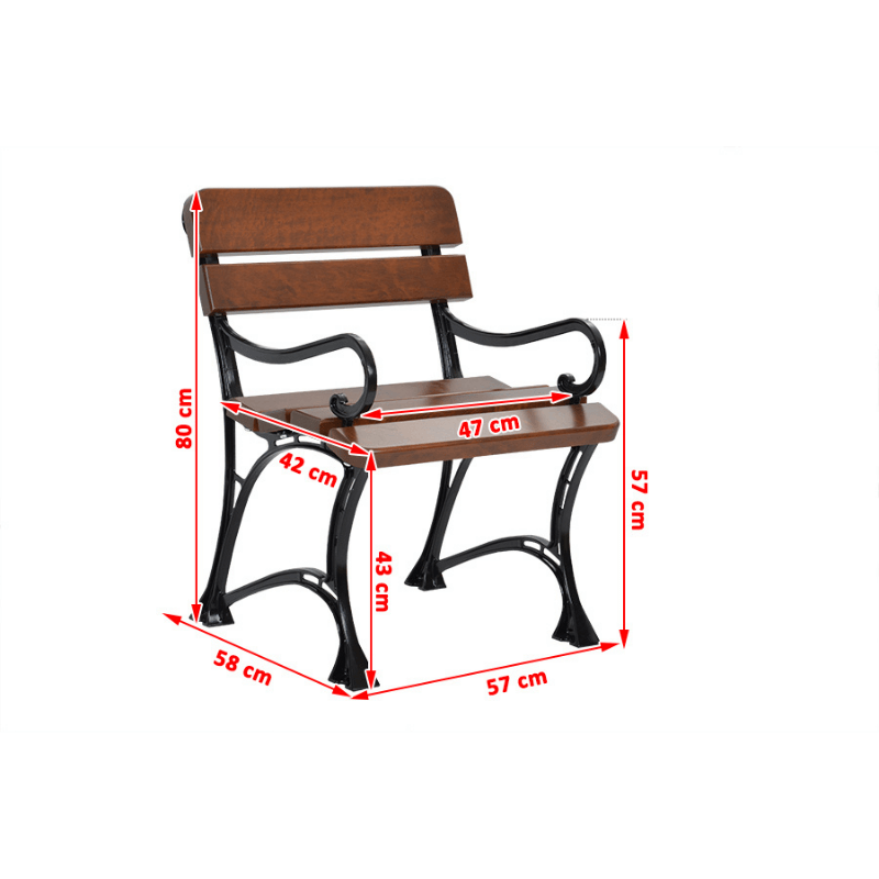 Luxury Outdoor Royal collection Dining Set 1x table 2x benches with armrests 2x chairs with armrests - Diamond Work Sp. z o.o.