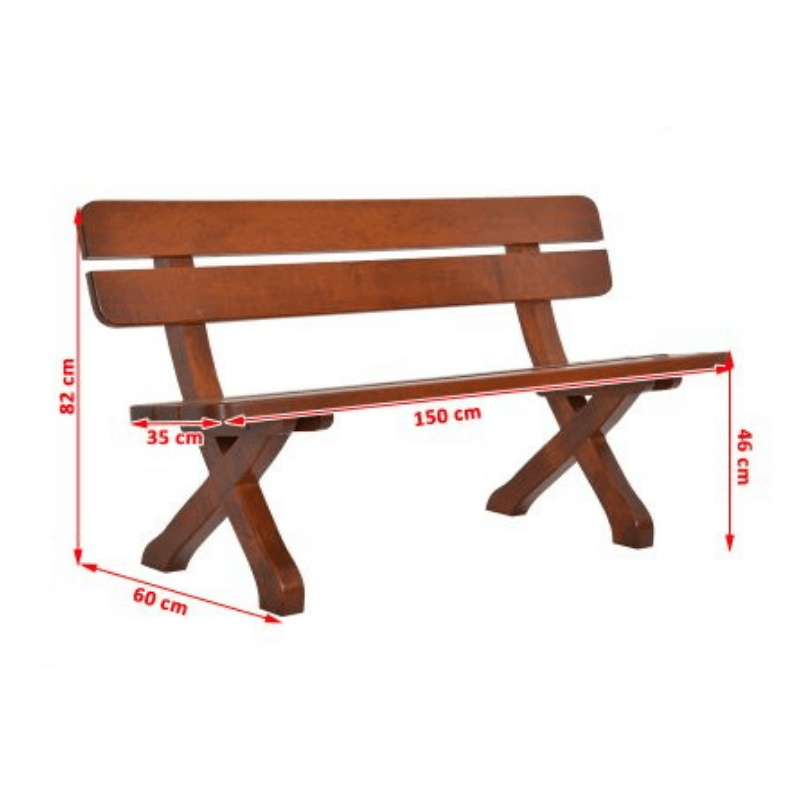 Zestaw ogrodowy bawarski - 1x stół 160 cm + 2x ławki 150 cm