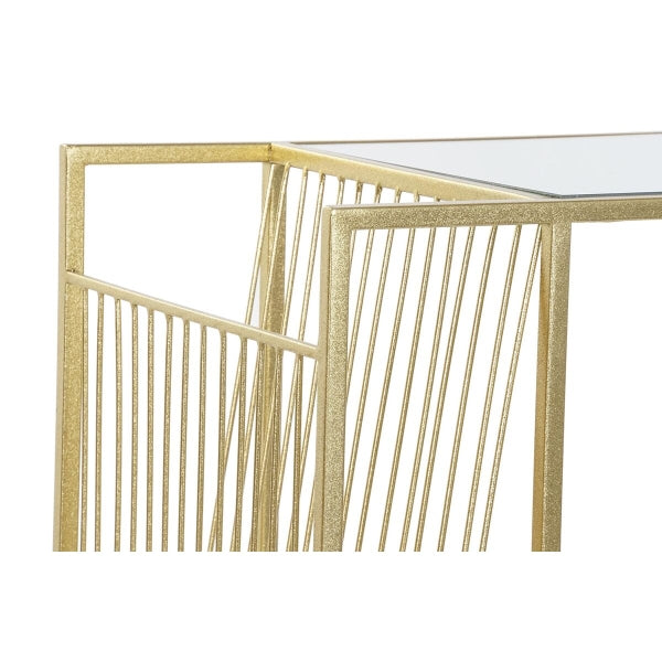 Magazine rack DKD Home Decor Golden Metal Mirror