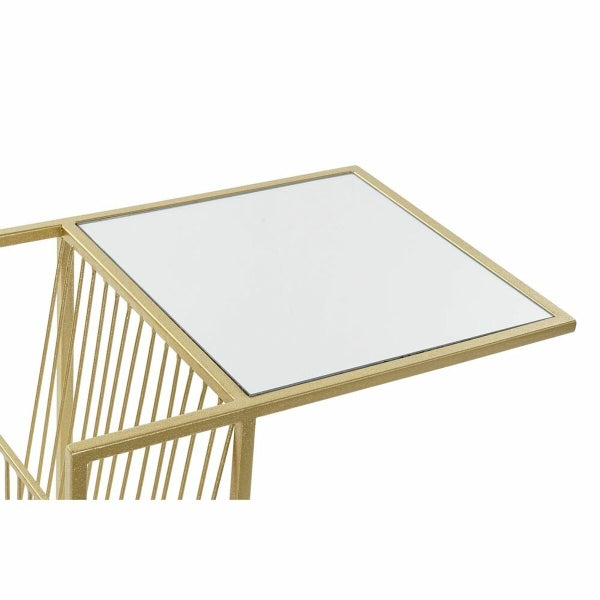 Magazine rack DKD Home Decor Golden Metal Mirror