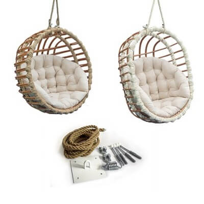 Hanging Oval Wicker Basket Chair - Diamond Work Sp. z o.o.