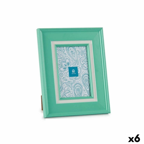 Photo frame Crystal Green Plastic (6 Units)