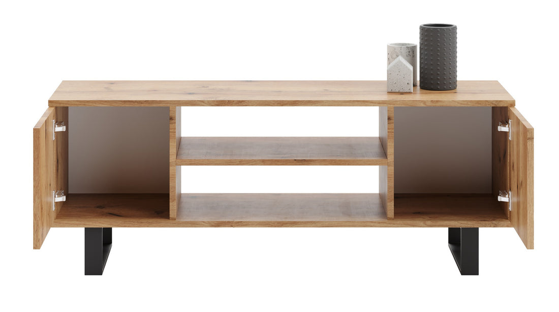 Focus loft RTV cabinet 155 cm - herringbone decor - oak craft