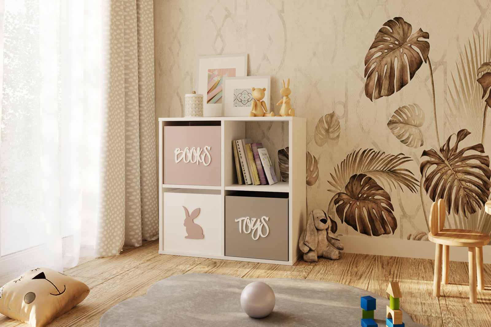 Bookcase Loni 2x2 white