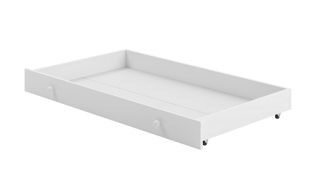 Single bed Erik 160x80 white - panel grey