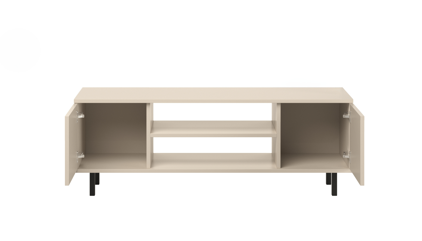 Focus cashmere RTV cabinet 135 cm - black legs