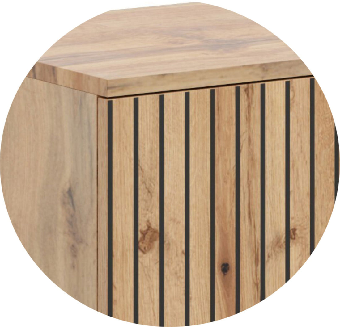 Focus loft RTV cabinet 135 cm - decor laths oak craft
