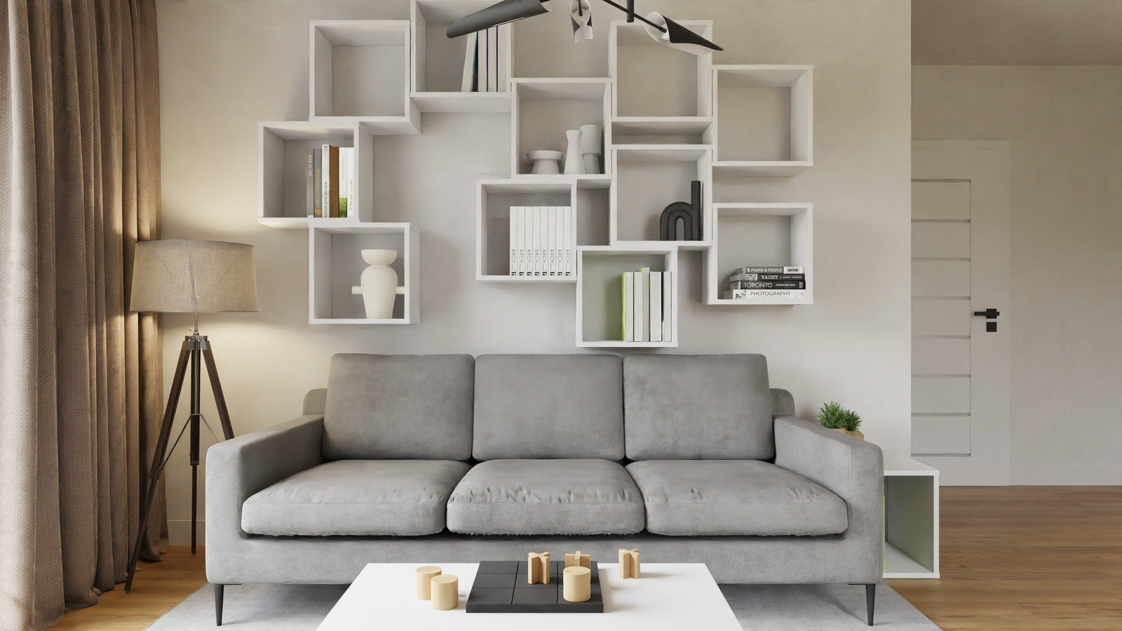 Modular bookcase MODUS 2x1 white