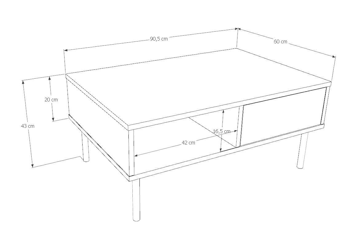 Venus coffee table white