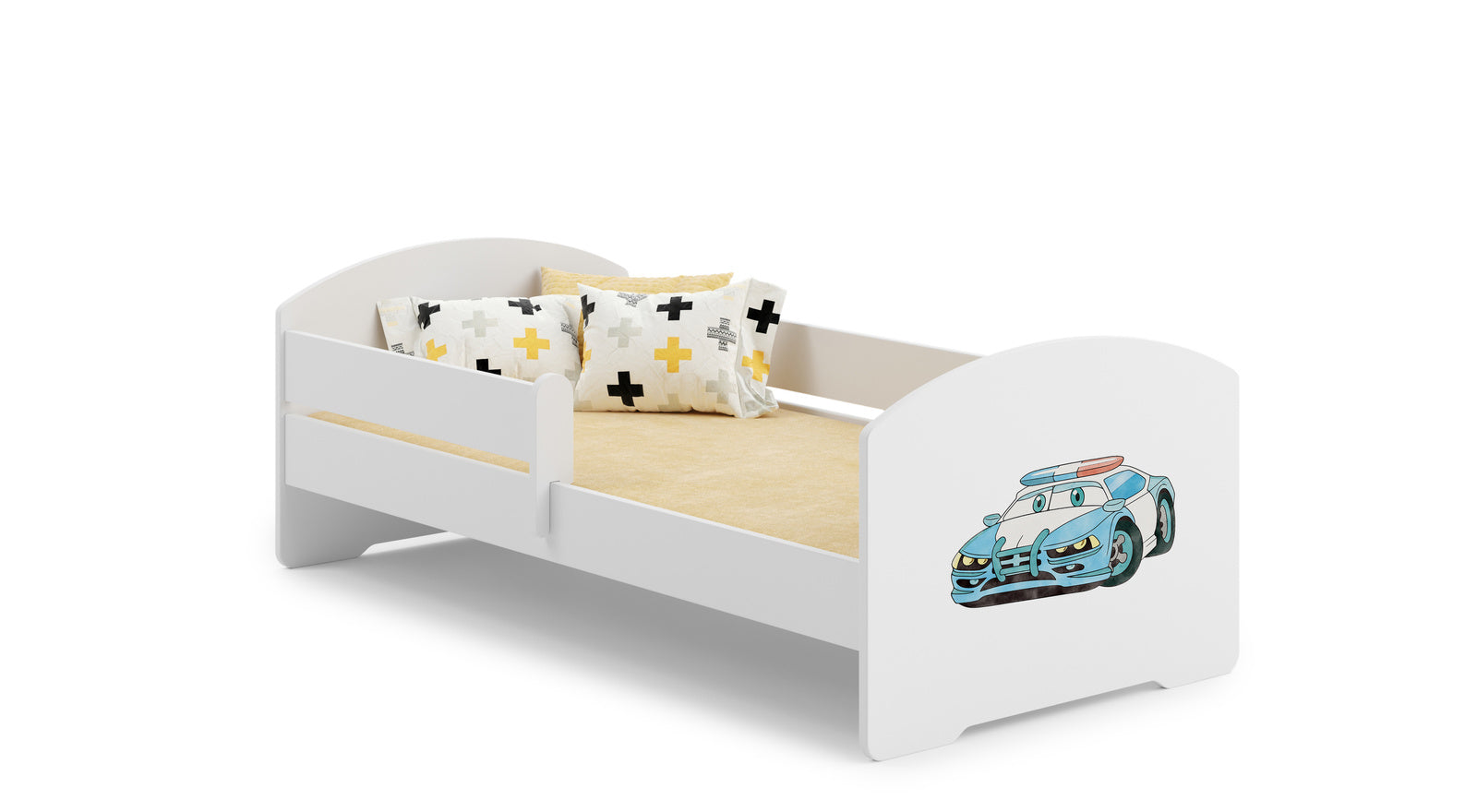 LUK 140x70 children's bed with railing - Police