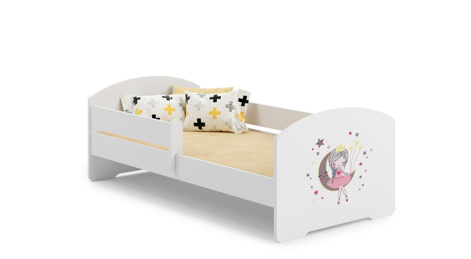 LUK children's bed 140x70 with railings - Sleeping princess