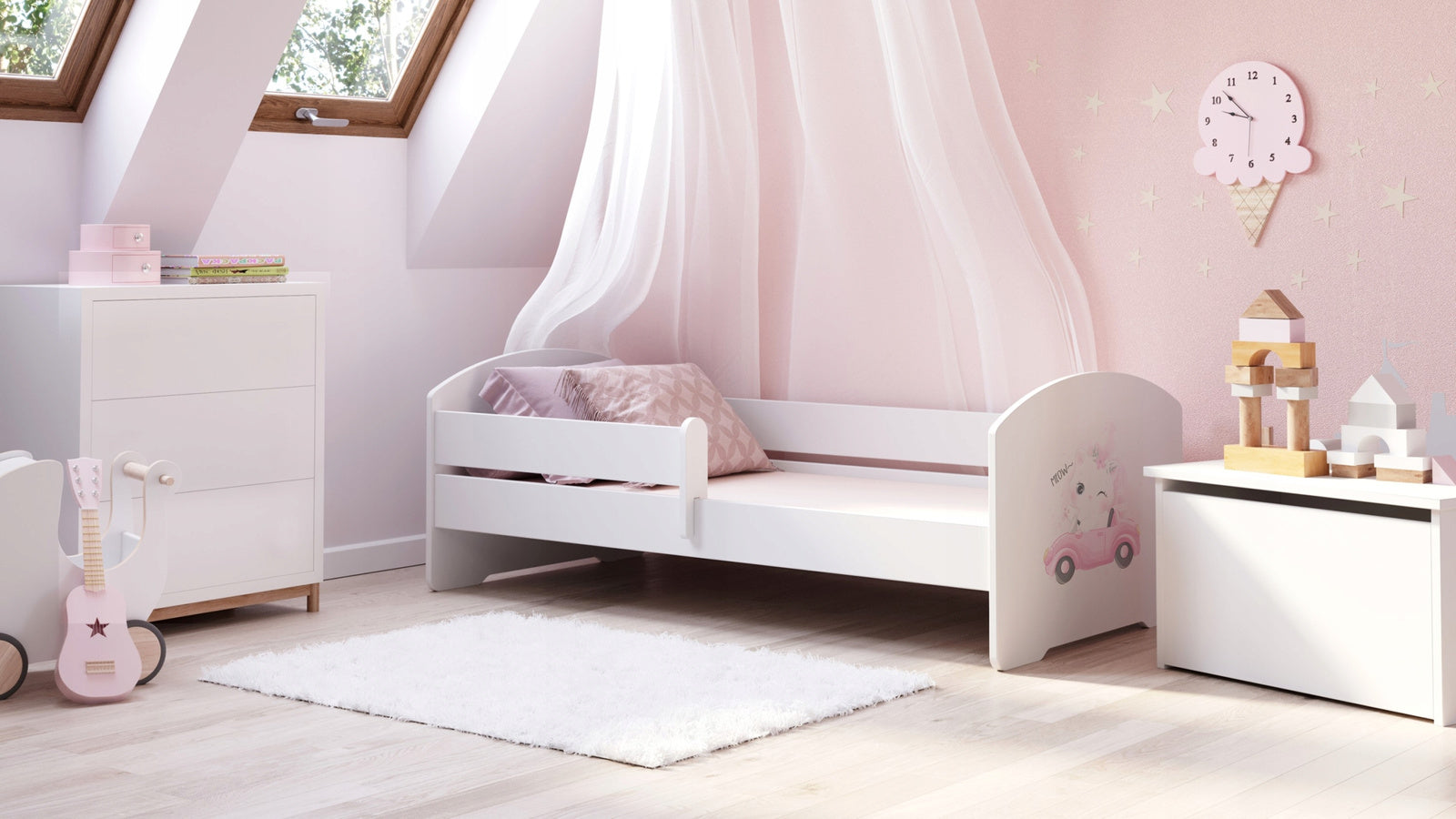 LUK children's bed 160x80 with railings - KOT