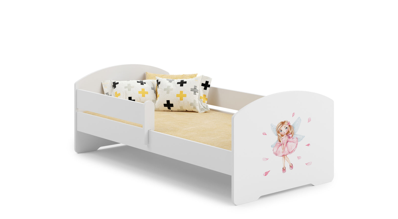 LUK children's bed 160x80 with railing - Girl with wings