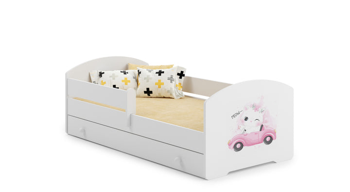 Kinderbett Luk 160x80 mit Schublade - Katze